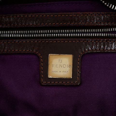 FENDI Fur Harako Mamma Shoulder Bag Brown WS21848