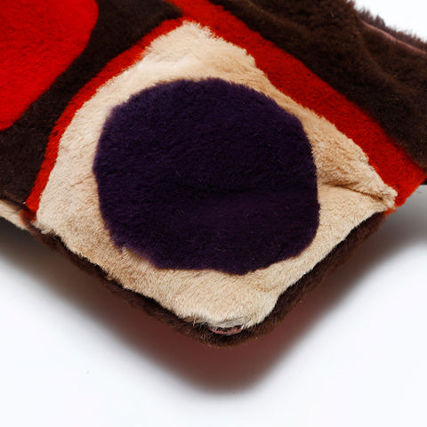 FENDI Fur Harako Mamma Shoulder Bag Brown WS21848