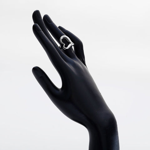 TIFFANY&Co. Size 9 Open Heart 925 Ring Silver WS21850