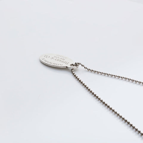 ティファニー TIFFANY&Co. リターントゥ プレート 925 ボールチェーン ネックレス シルバー WS21852
