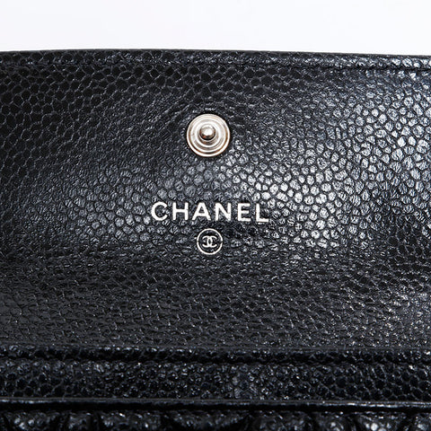 CHANEL 30 Series 2020-2021 Camellia Patent Leather Business Card Case Card Case black WS21853