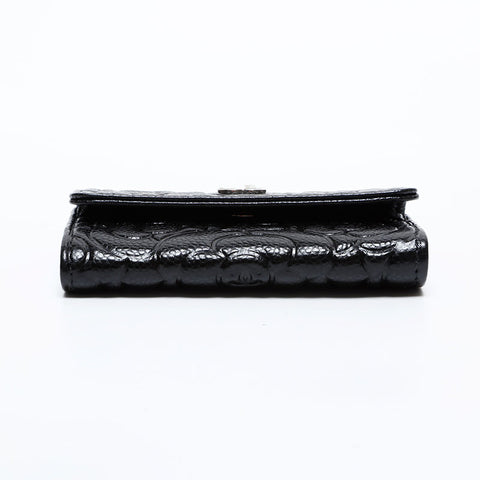CHANEL 30 Series 2020-2021 Camellia Patent Leather Business Card Case Card Case black WS21853