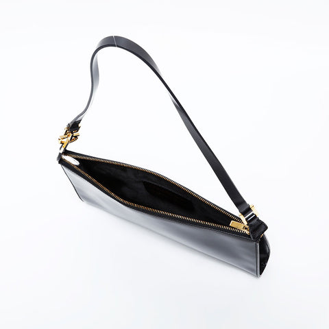 Salvatore Ferragamo leather one belt Shoulder Bag black WS21856