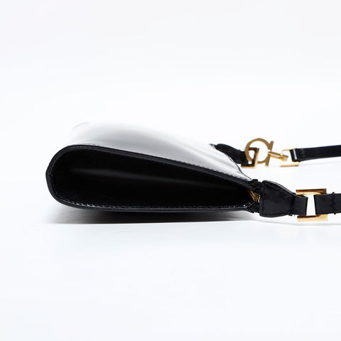 Salvatore Ferragamo leather one belt Shoulder Bag black WS21856