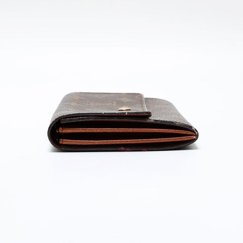 LOUIS VUITTON Monogram Porte Monnaie Credit 1984 Purse Brown WS21858