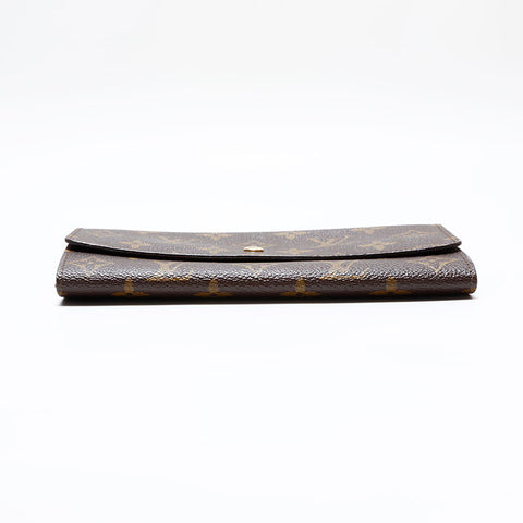 LOUIS VUITTON Monogram Porte Monnaie Credit 1984 Purse Brown WS21858