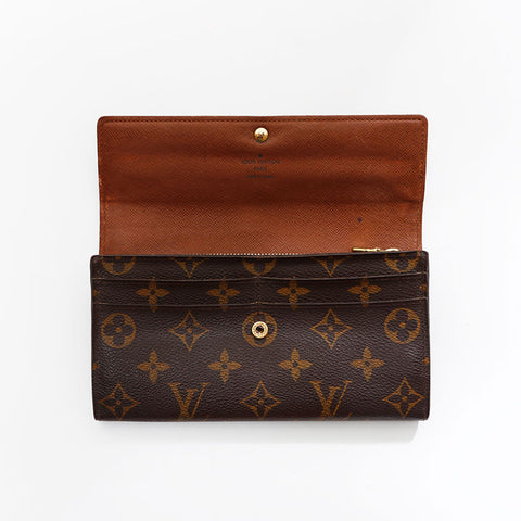 LOUIS VUITTON Monogram Portefeiulle Sarah Purse Brown WS21859