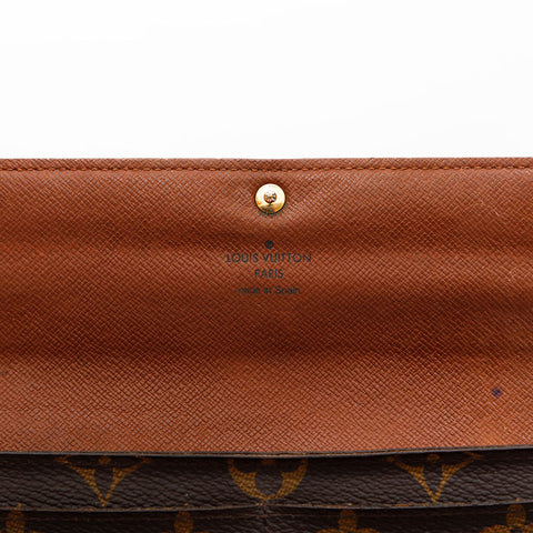 LOUIS VUITTON Monogram Portefeiulle Sarah Purse Brown WS21859