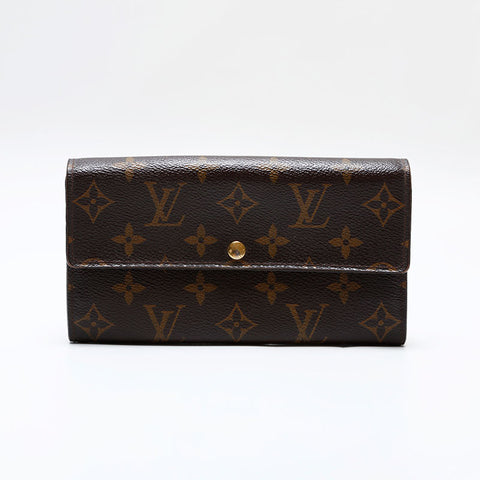 LOUIS VUITTON Monogram Portefeiulle Sarah Purse Brown WS21859