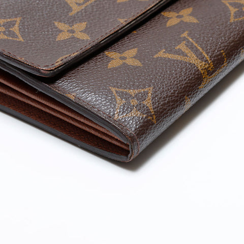 LOUIS VUITTON Monogram Portefeiulle Sarah Purse Brown WS21859
