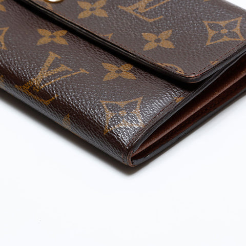 LOUIS VUITTON Monogram Portefeiulle Sarah Purse Brown WS21859