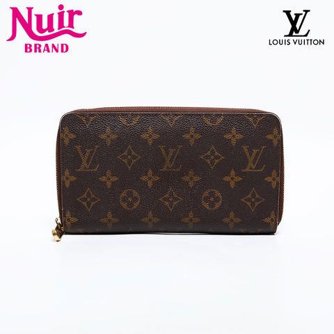 LOUIS VUITTON 2008 Monogram Zippy Organizer Purse Brown WS21860