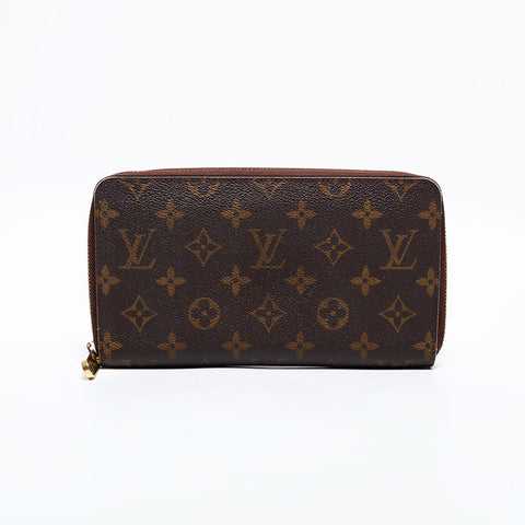 LOUIS VUITTON 2008 Monogram Zippy Organizer Purse Brown WS21860