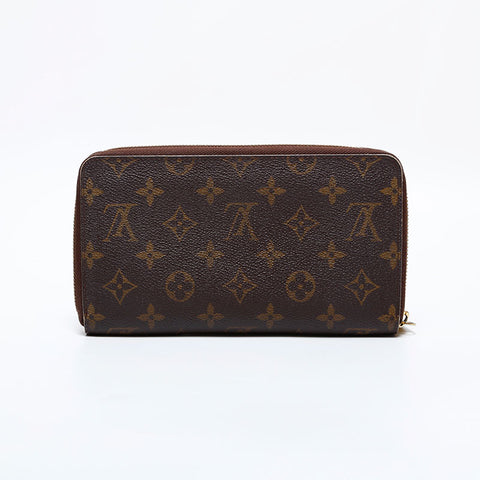 LOUIS VUITTON 2008 Monogram Zippy Organizer Purse Brown WS21860