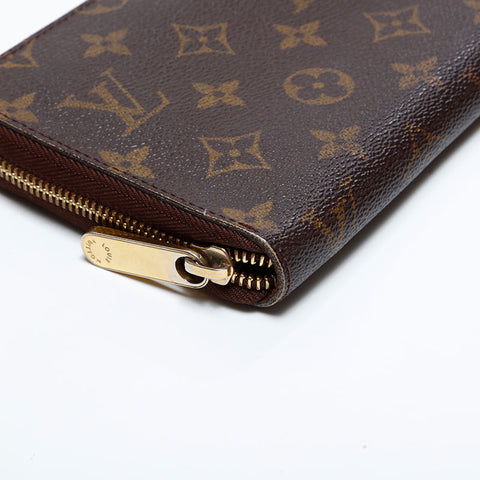 LOUIS VUITTON 2008 Monogram Zippy Organizer Purse Brown WS21860