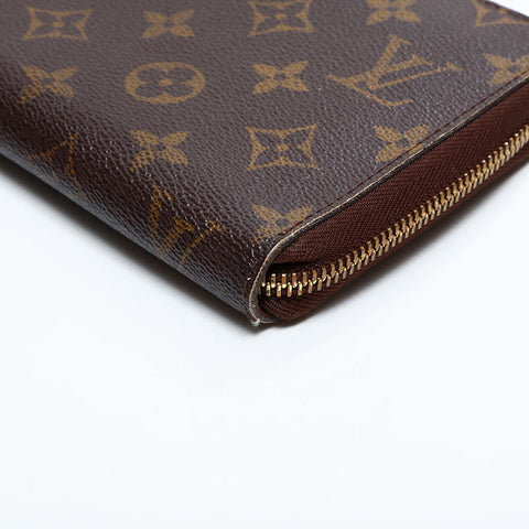 LOUIS VUITTON 2008 Monogram Zippy Organizer Purse Brown WS21860