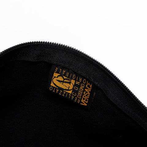 VERSACE All-over Medusa cotton canvas mini clutch bag Pouch black WS21861