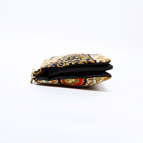 VERSACE All-over Medusa cotton canvas mini clutch bag Pouch black WS21861