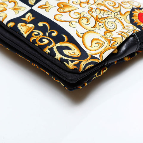 VERSACE All-over Medusa cotton canvas mini clutch bag Pouch black WS21861