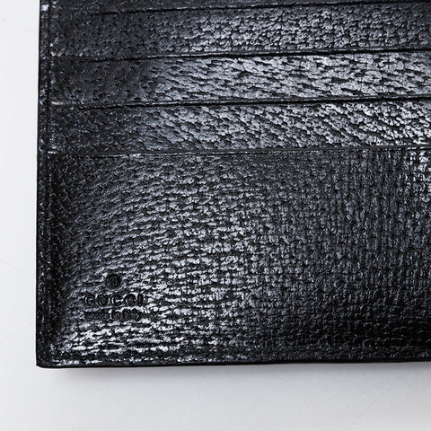 GUCCI Nylon Leather Logo Bifold Wallet black WS21863