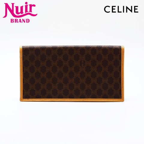CELINE PVC Macadam Bifold Wallet Brown WS21865