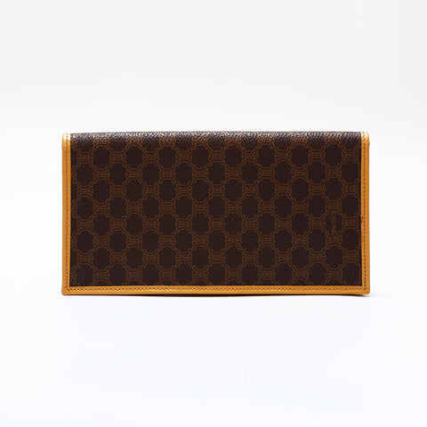 CELINE PVC Macadam Bifold Wallet Brown WS21865