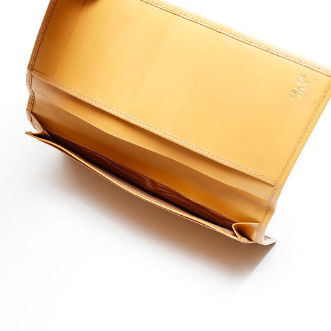 CELINE PVC Macadam Bifold Wallet Brown WS21866