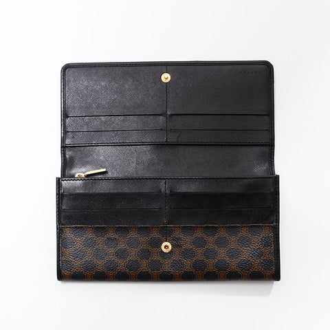 CELINE PVC Macadam Bifold Wallet black WS21867