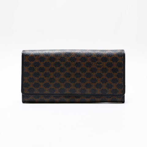 CELINE PVC Macadam Bifold Wallet black WS21867