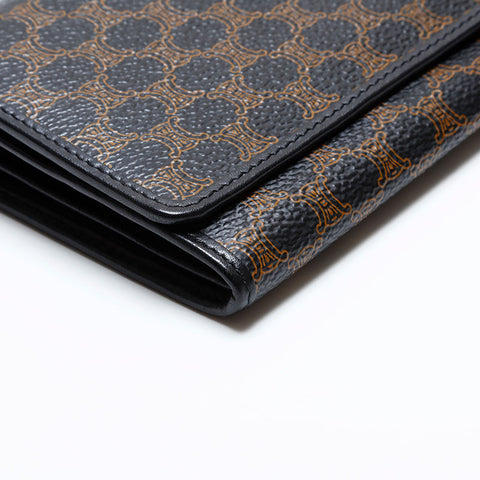 CELINE PVC Macadam Bifold Wallet black WS21867