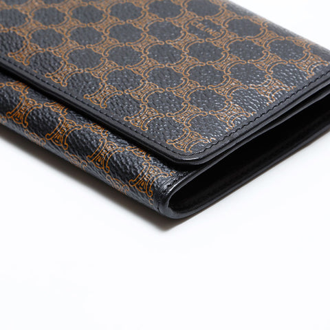 CELINE PVC Macadam Bifold Wallet black WS21867