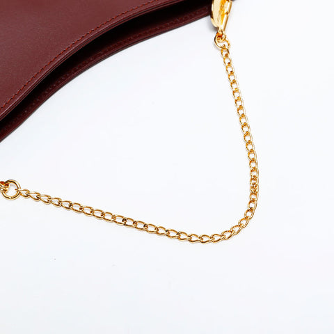 CARTIER Must Do Leather Mini Bag Pouch Red WS21868