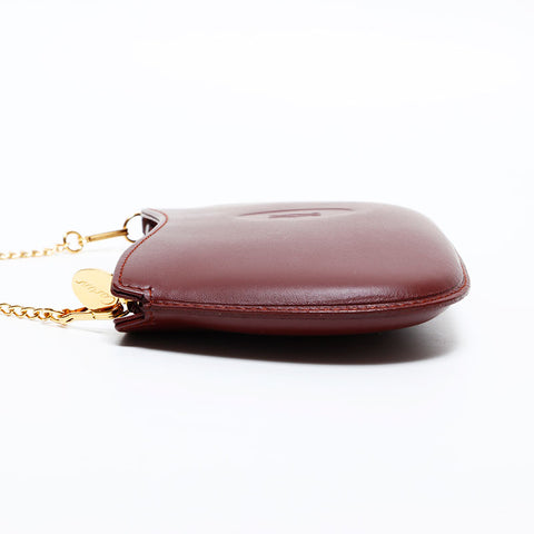 カルティエ CARTIER マスト ドゥ レザー ミニ バッグ ポーチ レッド WS21868