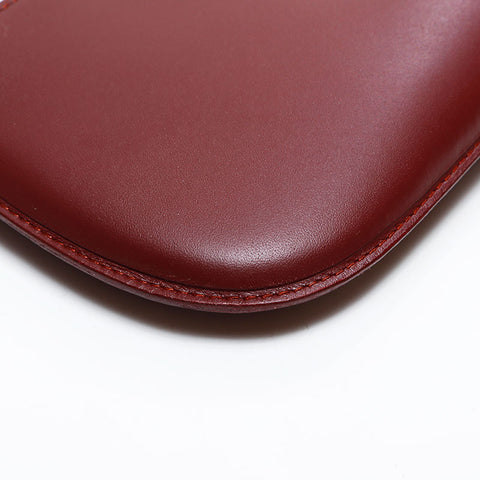 CARTIER Must Do Leather Mini Bag Pouch Red WS21868