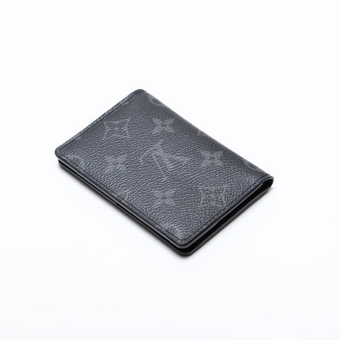 LOUIS VUITTON 2019 Monogram Eclipse Organizer Card Case black WS21869