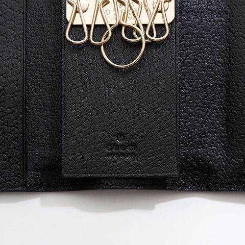 Porte-clés en toile GUCCI GG noir WS21870