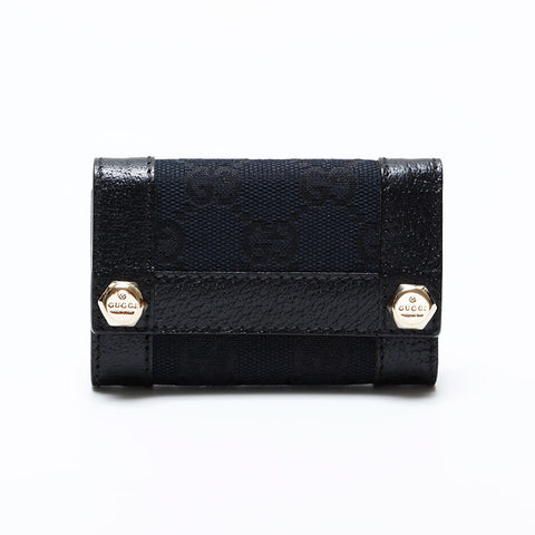 Porte-clés en toile GUCCI GG noir WS21870