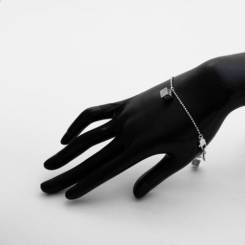 Christian Dior Logo cube bracelet Silver WS21875