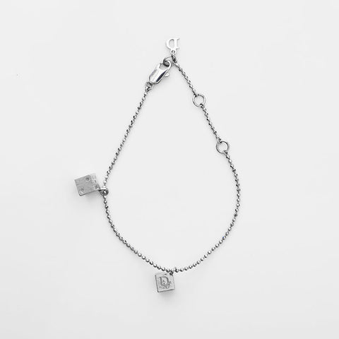 Christian Dior Logo cube bracelet Silver WS21875