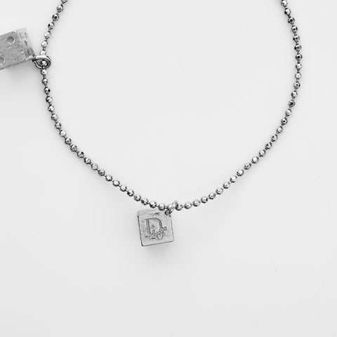 Christian Dior Logo cube bracelet Silver WS21875