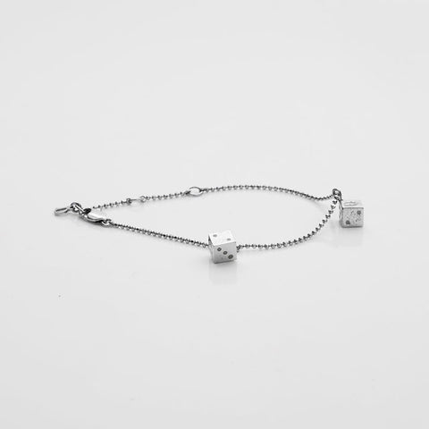 Christian Dior Logo cube bracelet Silver WS21875