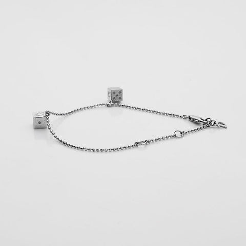 Christian Dior Logo cube bracelet Silver WS21875