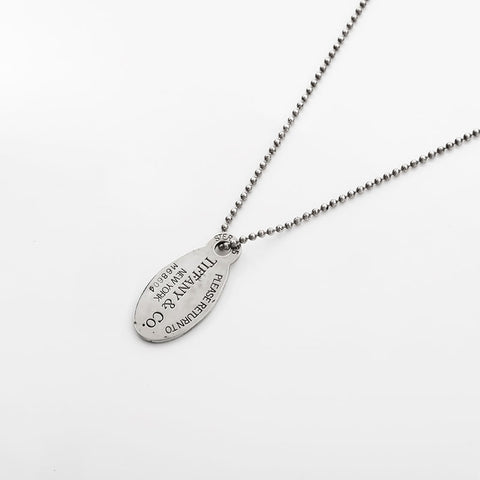 TIFFANY&Co. Return to Plate 925 Ball Chain Necklace Silver WS21877