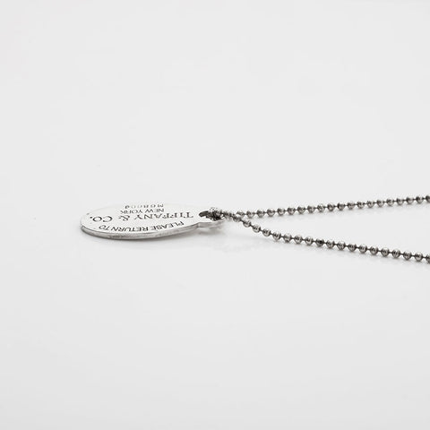 TIFFANY&Co. Return to Plate 925 Ball Chain Necklace Silver WS21877
