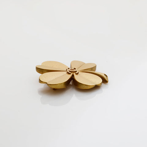 CHANEL 94A 1994 COCO Mark Clover Brooch gold WS21878
