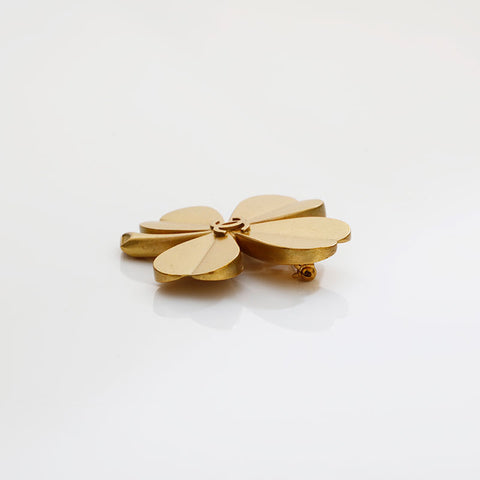 CHANEL 94A 1994 COCO Mark Clover Brooch gold WS21878