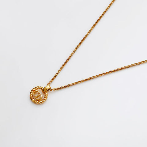Christian Dior CD logo Necklace gold WS21883