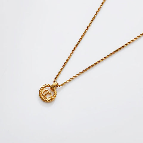 Christian Dior CD logo Necklace gold WS21883