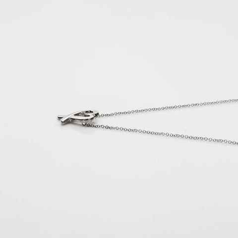 TIFFANY&Co. Wrapping Heart 925 Necklace Silver WS21884