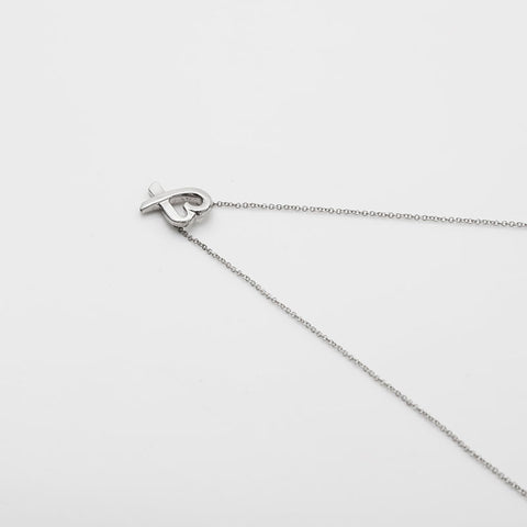 TIFFANY&Co. Wrapping Heart 925 Necklace Silver WS21884